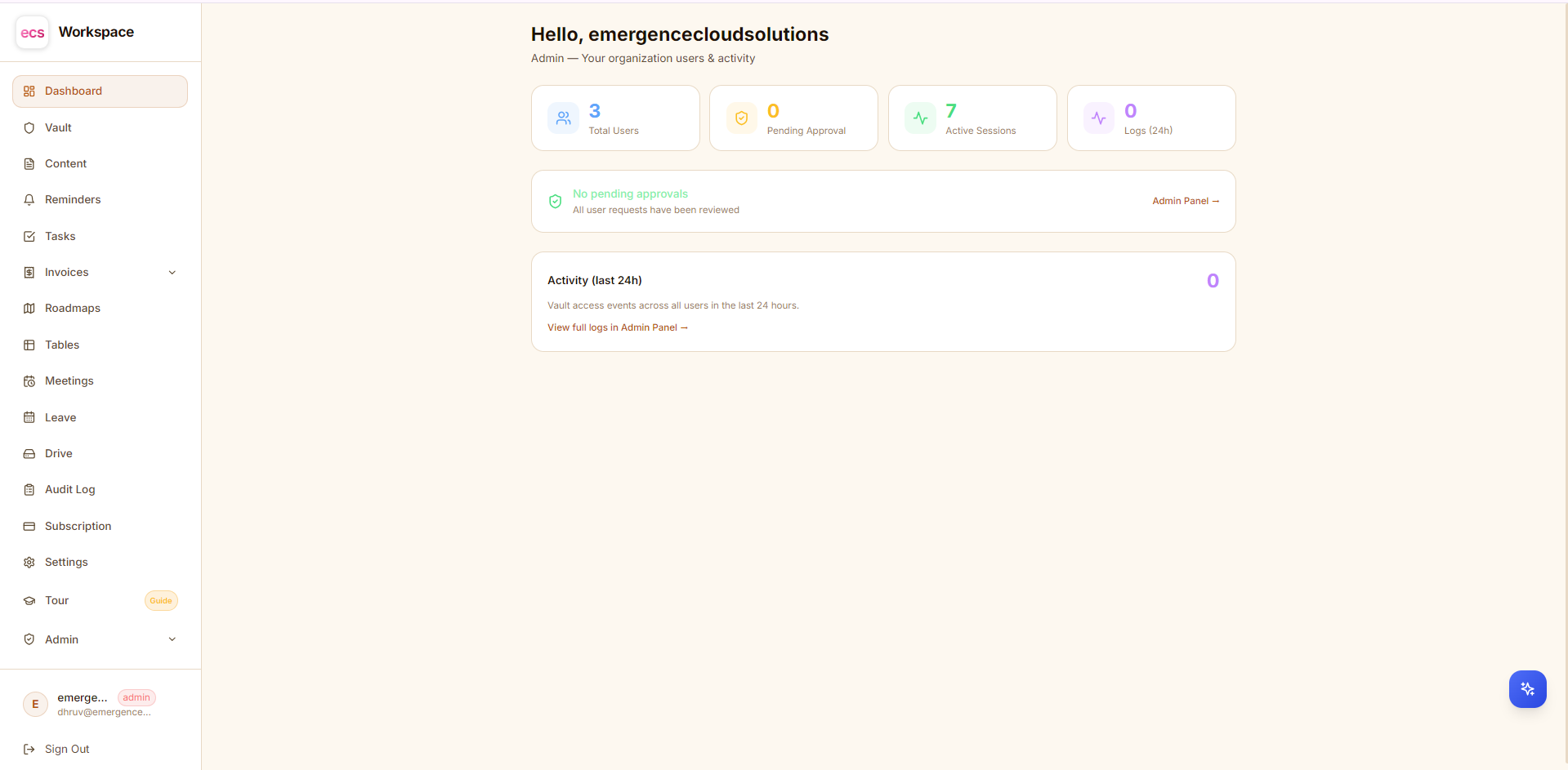 MergenceCloudSolution-Dashboard